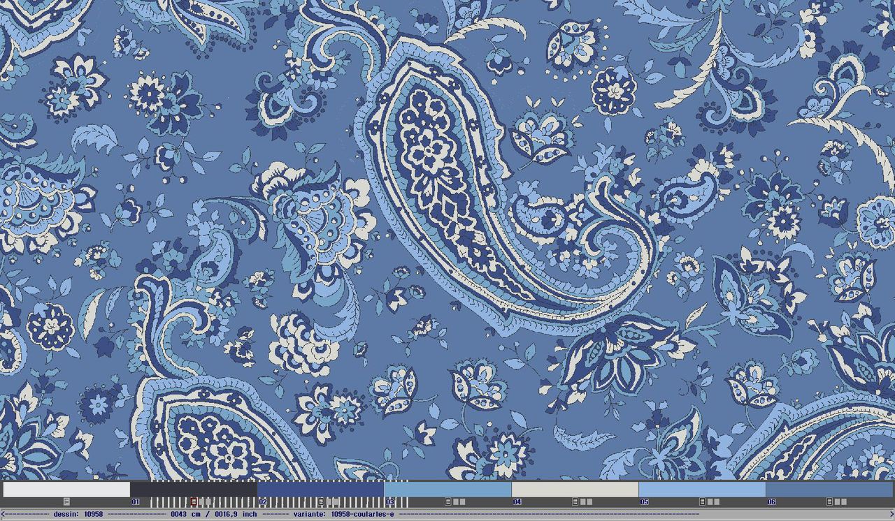 Coupon De Tissu Provençal Imprimé Mouches Bleu Sur Fond Blanc - 100x75 Cm Polyester, Occasion Proche Neuf