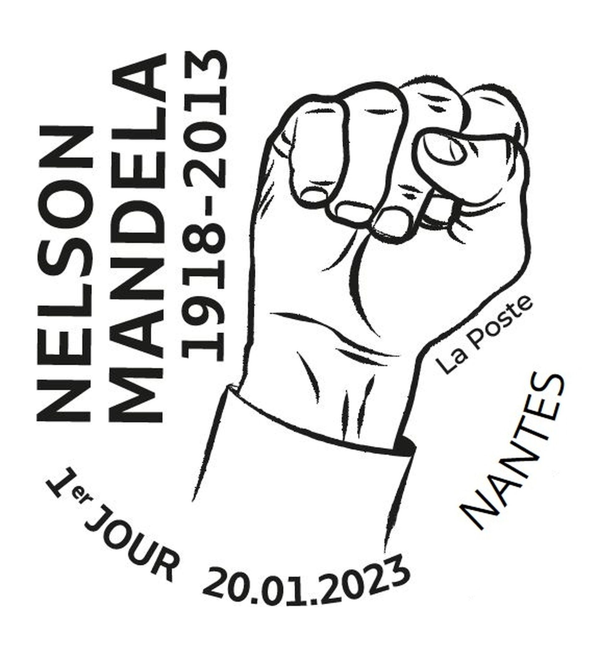 Timbre - Nelson Mandela (1918-2013) - Lettre internationale - La Poste