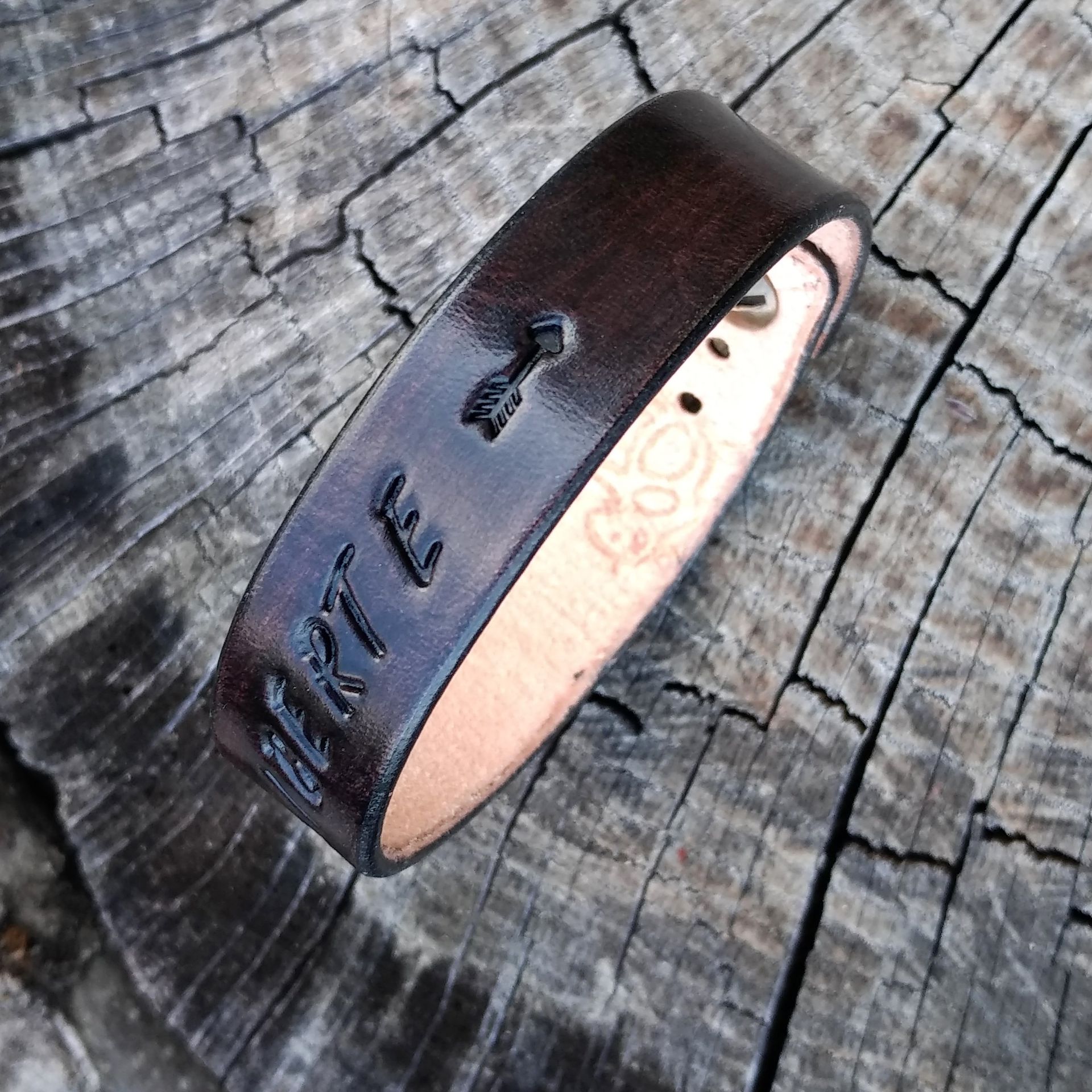 Bracelet de force en cuir, couleur au choix, mini motif